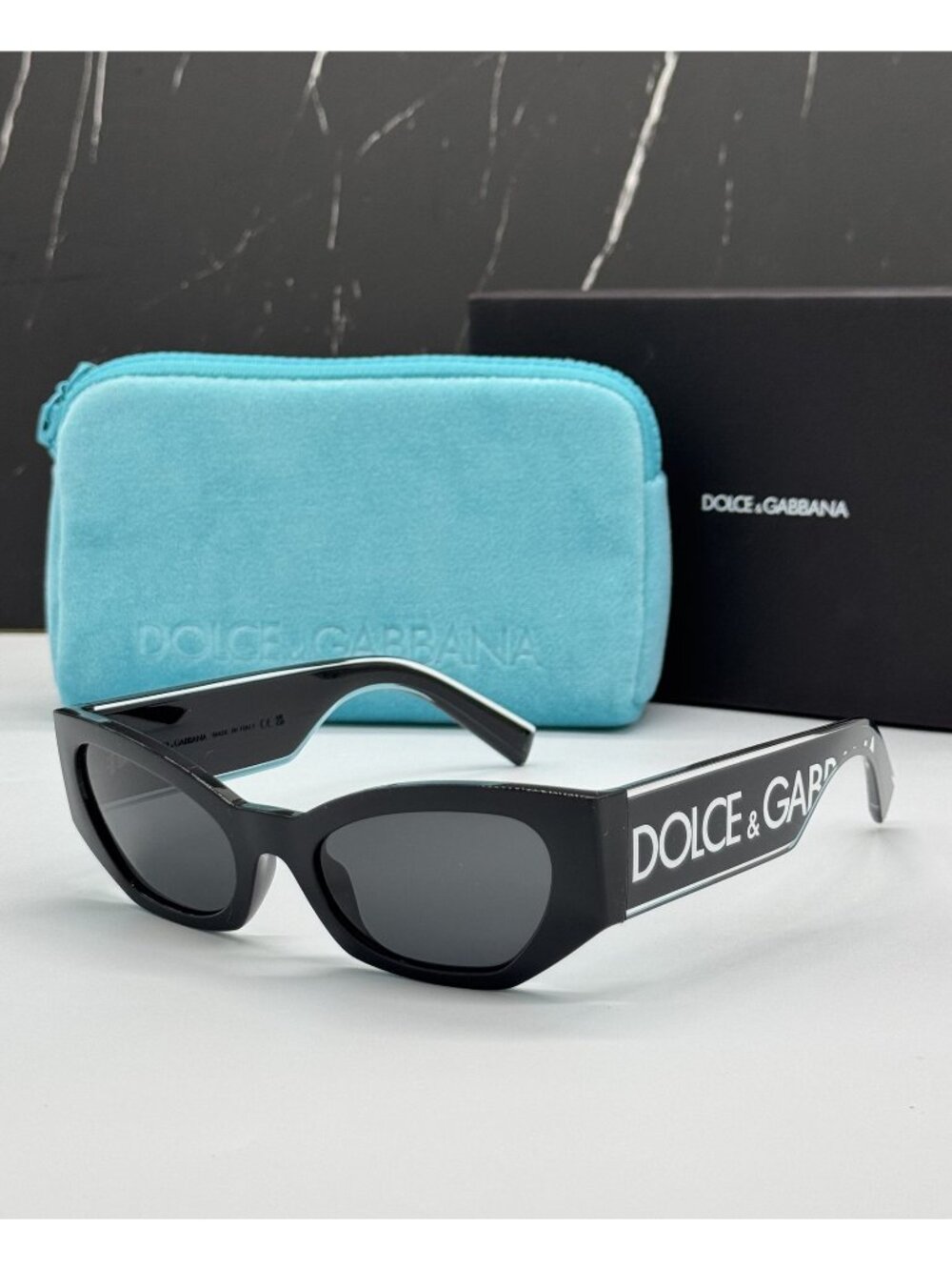 Dolce&Gabbana DG6186 501/87 Black Cat Eye Sunglasses Authentic NEW